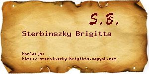 Sterbinszky Brigitta névjegykártya