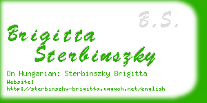 brigitta sterbinszky business card